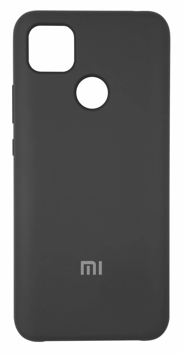 Накладка Silicone Case Logo для Redmi 9C, Redmi 10A, Чёрная