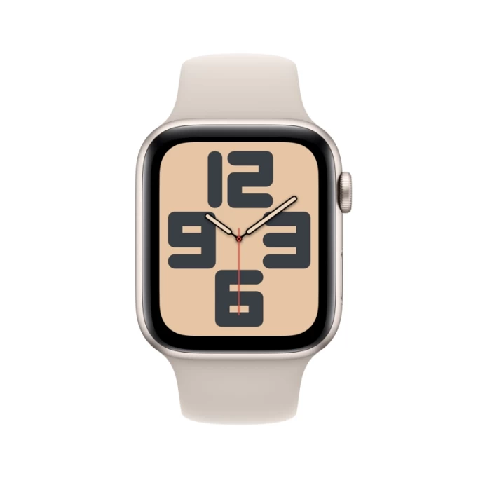 Apple Watch SE 2023, 44 мм, алюминий цвета "сияющая звезда", Starlight Sport Band, размер M/L (MRE53)