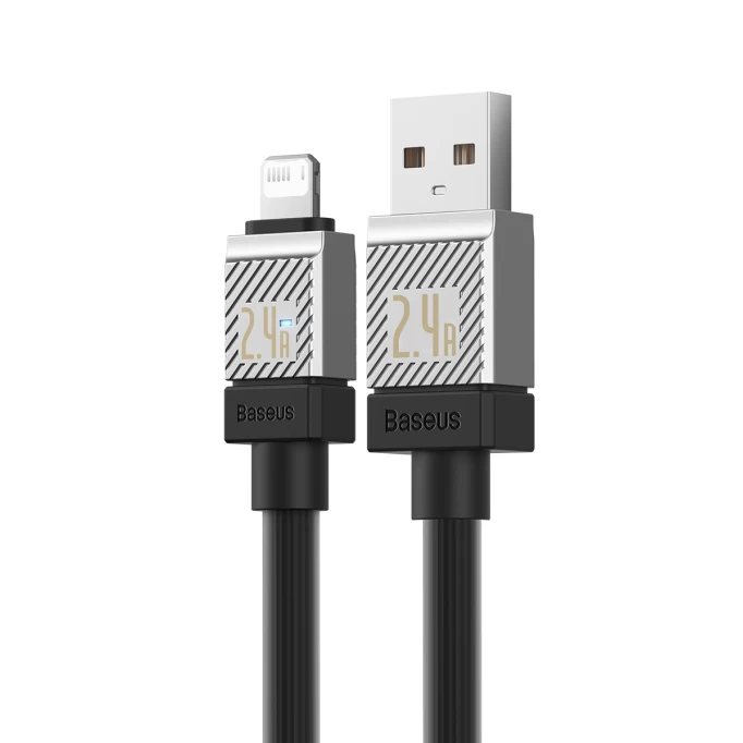 Кабель Baseus CoolPlay Series Fast Charging Cable USB - Lightning 2.4A 1m, Чёрный (CAKW000401)
