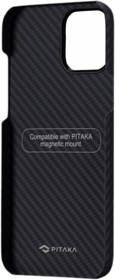 Накладка Pitaka MagEZ Case для iPhone 12 Pro / iPhone 12, Black/Grey (KI1201M)