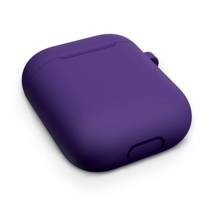Чехол Silicone Case для наушников AirPods 2, Тёмно-фиолетовый