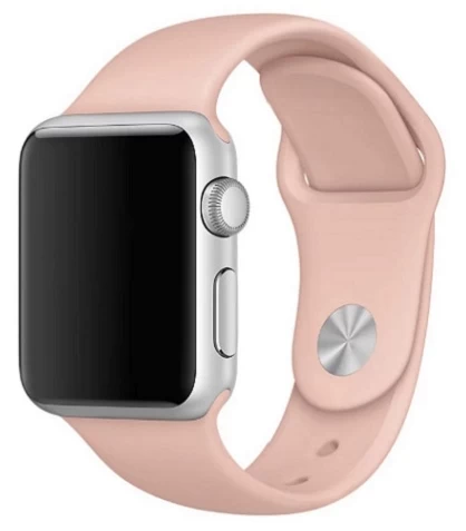 Ремешок для Apple Watch 38мм силикон, Пудровый