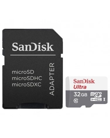 Карта памяти Sandisk 32Gb MicroSD Class 10 + SD адаптер 100 мб/с