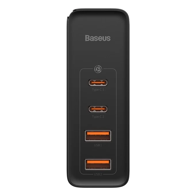 Сетевое зарядное устройство Baseus GaN2 Pro 2*USB+2*TYPE-C, 100W, Чёрное (CCGAN2P-L01)