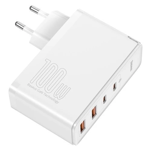 Сетевое зарядное устройство Baseus GaN2 Pro 2*USB+2*TYPE-C, 100W, Белое (CCGAN2P-L02)