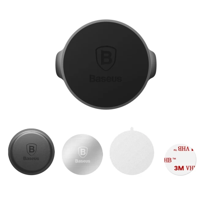 Держатель Baseus Small Ears Series Magnetic Suction Bracket Flat Type, Чёрный (SUER-C01)